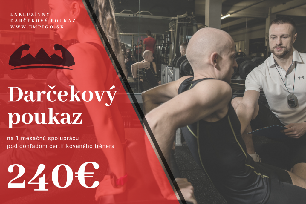 Darčekový poukaz-Osobný fitness tréner Košice